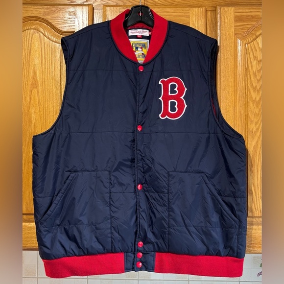 Mitchell & Ness Cooperstown Collection Boston Red Sox MLB Puffer Vest 3XL - Picture 1 of 8